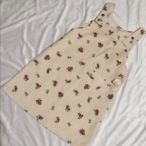 Wide wale corduroy vintage overall dress